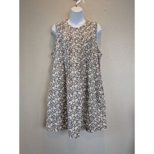 Faherty Isha Floral Dress XL Sleeveless Linen Blend Hemp Minimalist Capsule‎